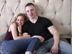 Muscle stud Joey Russo passionately dominates blonde Sarah Sunday