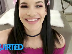 Anal, Långt ner i halsen, Ansiktsbehandling, Sätta munkavle på, Hd, Naturliga tuttar, Grov, Tuttar