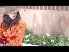 Casey Calvert and Elle Alexandra in wild lesbian action in the back yard