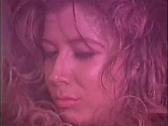 美女, ブロンド, イギリス人, グループ, レズビアン, オナニー, 一人