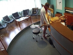 Laura Obrien sucks rock hard cock and gets fucked on the table