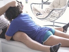 Morning session with a curvy Latina as I fill her up