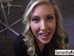 James Deen shows up on set and fucks Samantha