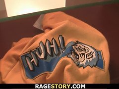 Arsch, Blondine, Blasen, Kehlenfick, Hardcore, Natürlichen titten, Rau, Titten