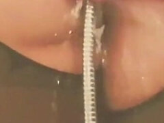 Amatör, Rumpa, Stor stjärt, Hemmagjord, Hemmafru, Strumpbyxor, Dusch, Solo