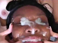 Negroa, Bucaque, Ébano negroa, Facial, Gang bang  sexo grupal suruba, Interracial