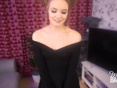 Ultra-Cute dame makes ginormous man rod jizz on her face