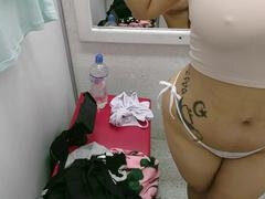 Sneaky fun catching girls in the public locker room with Irina69star