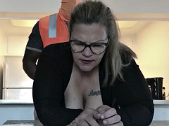 Bbw stor vacker kvinna, Svart, Avsugning, Otrohet, Hemmafru, Mellanrasig, Mogen, Milf