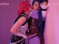 Poilue, Embrassement, Lesbienne, Chatte, Nénés