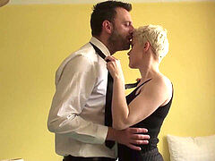 horny Mia Milan sucking a bone