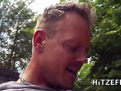 Lana VEGAS, the horny MILF, gets naughty in public with a teen 18