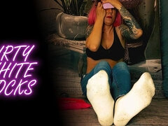 Lady Angela Doing Make up While You Stare at My Dirty White Socks MILF Jeans