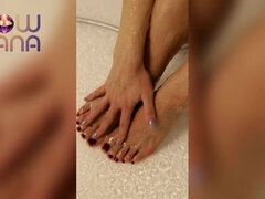 Amatoriale, Piede fetish, Doccia, Solo