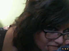 Sexy Brunette Milf With Glasses Reveals