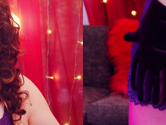 Try on Haul Lingerie: See Through Dress and Pink Shiny Pantyhose! Arya Grander