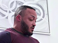 Bisexual dudes hardcore threesome fuck with big booty slut