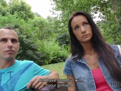 Brunette, Par, Hanrej, Tjekke, Pov, Offentlig, Fisse, Kone