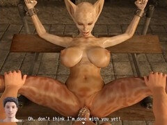 Rit na usta, Bdsm, Velik kurac, Bondage, Notranji izliv, Orgazem, Muco, Sužnja