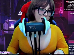 ぽっちゃり, デカパイ, フェラチオ, 茶髪の, 中出し, 手コキする, 一人, オッパイの