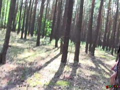 Hot Lesbian Threesome In The Woods