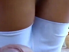 Blonde Louana with big tits gives a blowjob and fucks with Terry Reid