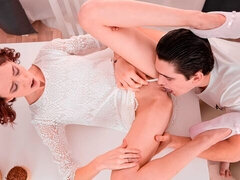 Da dietro, Toccando, Sega, Figa, Rossa, Magra, Ragazza, Tette