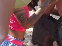 18, Bisexuell, Avsugning, Sperma i munnen, Grupp, Hardcore, Orgie, Utomhus