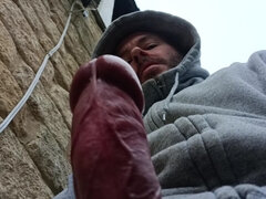 Stor kuk, Brittisk, Sperma shot, Utomhus