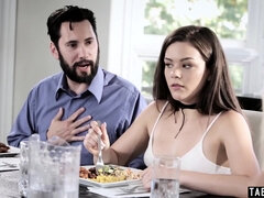 Teenie Kimber Forest prepped her bouncy bootie for ass-fuck to her step-dad