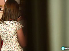 素人, 茶髪の, Hd, オナニー, 一人, ティーン, オッパイの