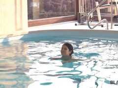 흑갈색 머리, 다른 인종간의, 우유, 근육, 자연의 가슴, 면도된, 단단한, 젖가슴