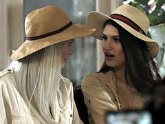 TRANSFIXED - MILF Kenzie Taylor gets creampied while taming hot safari lover Zaria Auras wild cock