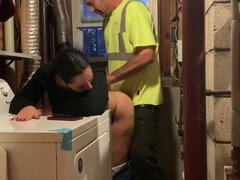 Married Babe Pays Bill In Basement