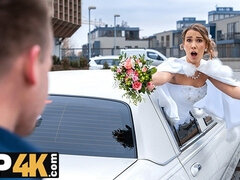 Sposa, Brunetta, Macchina, Imbrogliare, Hd, Punto di vista pov, Calze, Nozze