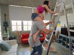 Tiny Babe Rides Dick Around The Room 1 - Paisley Pepper