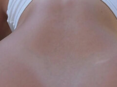 아마추어, 오랄섹스, 흑갈색 머리, 커플, 얼굴에, 오르가슴, 풀, 셀카