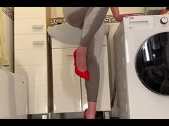 Absätze, Strumpfhose, Pissen, Retro, Vintage, Nass