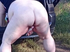 Rumpe, Stor svart kvinne, Hunn, Bestemor, Onani, Orgasme, Fitte, Alene