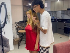 아마추어, 오랄섹스, 라티나, 자연의 가슴, 젖꼭지, 타는, 문신
