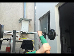 Knubbig, Homosexuell, Gym, Handjobb, Hemmagjord, Onani, Solo