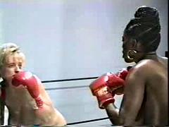 Danni  Ebony Boxing ft. Ebony Ayes  Danni Ashe: Big Tits, Interracial  Fetish Porn