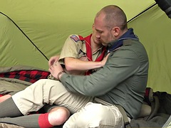 Boyscouts cute little ass completely dwarfed by a HUGE dick