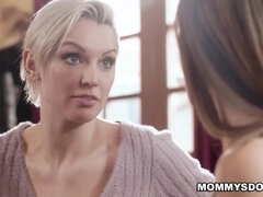 Ázsiai, Tekintélyes didik, Szőke, Hd, Fajok közötti, Érett feleség, Leborotvált, Tetkó