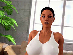 shemale Story - Tranny seduces TGirl, 3D futanari toon