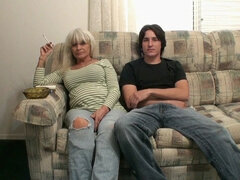 Tiny BBW Smoking Stepmother and Stepson Fuck for Science