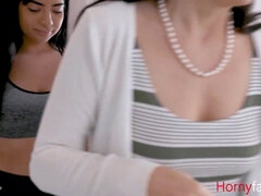 Karmen Santana pleads & pays stepdaughter to ride her stepson's big cock - Stepmom fantasy