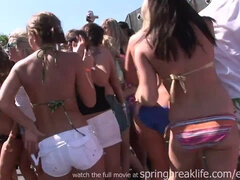 Spiaggia, Bikini, All'aperto, Festa, Pubblico, Studente