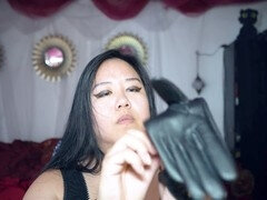 Mistress Mara's Sensual ASMR Leather Gloves Experience