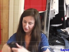 Elegant brit lezzies finger-tickling humid fuckbox